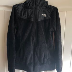 Hooded North Face furry fleece